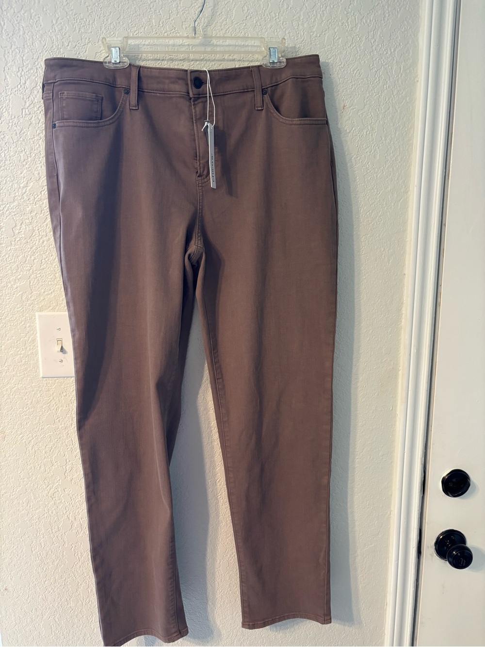 Chico's So Slimming Girlfriend Slim Leg Pants in Brown